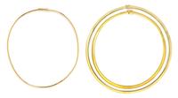 A Collection of Yellow Gold Omega Chains, 64.40 dwts.