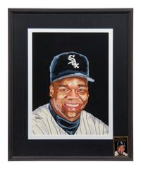 A 1996 Dick Perez Original Frank Thomas Donruss Diamond Kings Artwork,