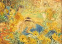 Le Pho 黎譜 (French/Vietnamese, 1907-2001) — Dans le Jardin , 1963