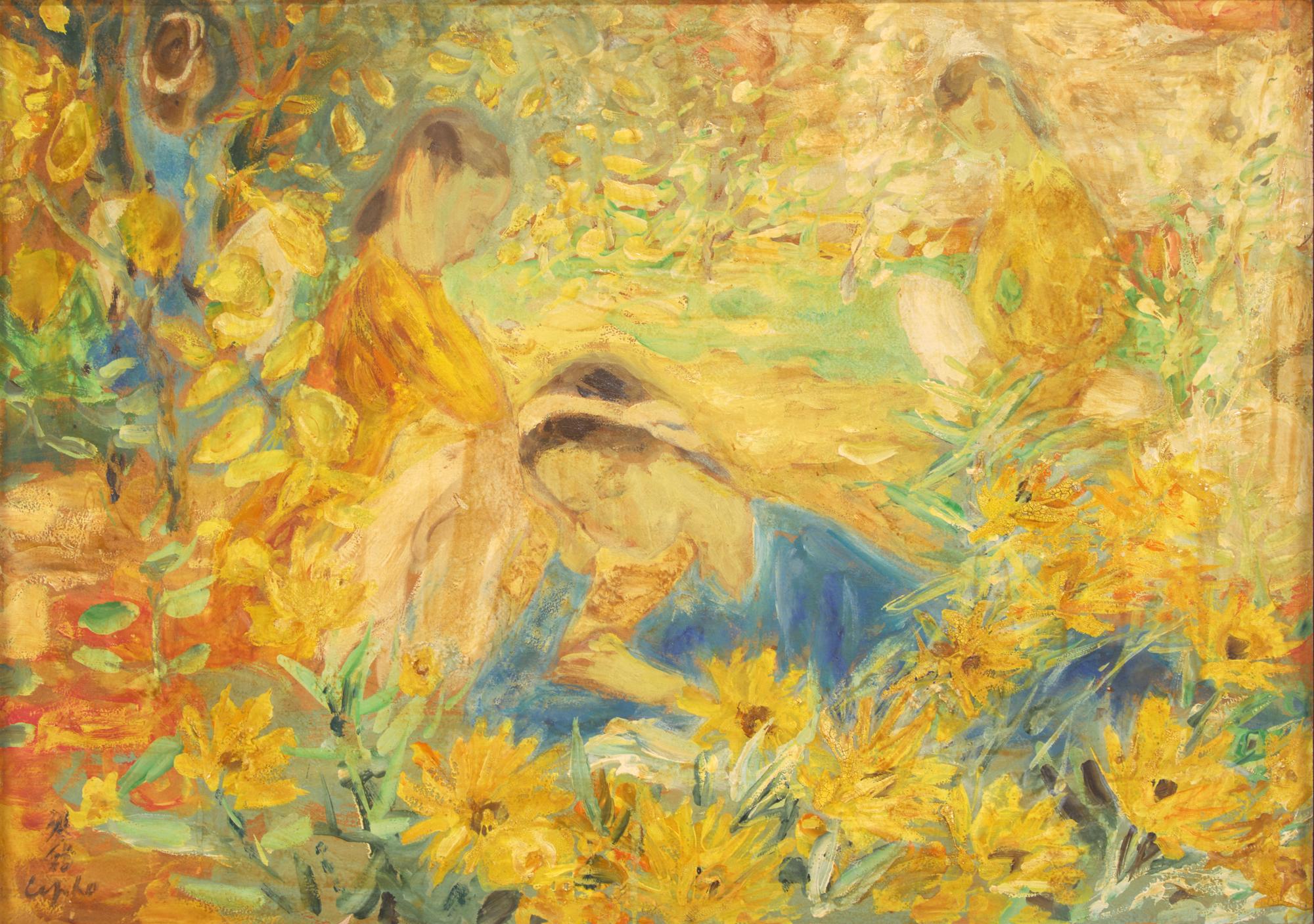 Le Pho 黎譜 (French/Vietnamese, 1907-2001) — Dans le Jardin , 1963
