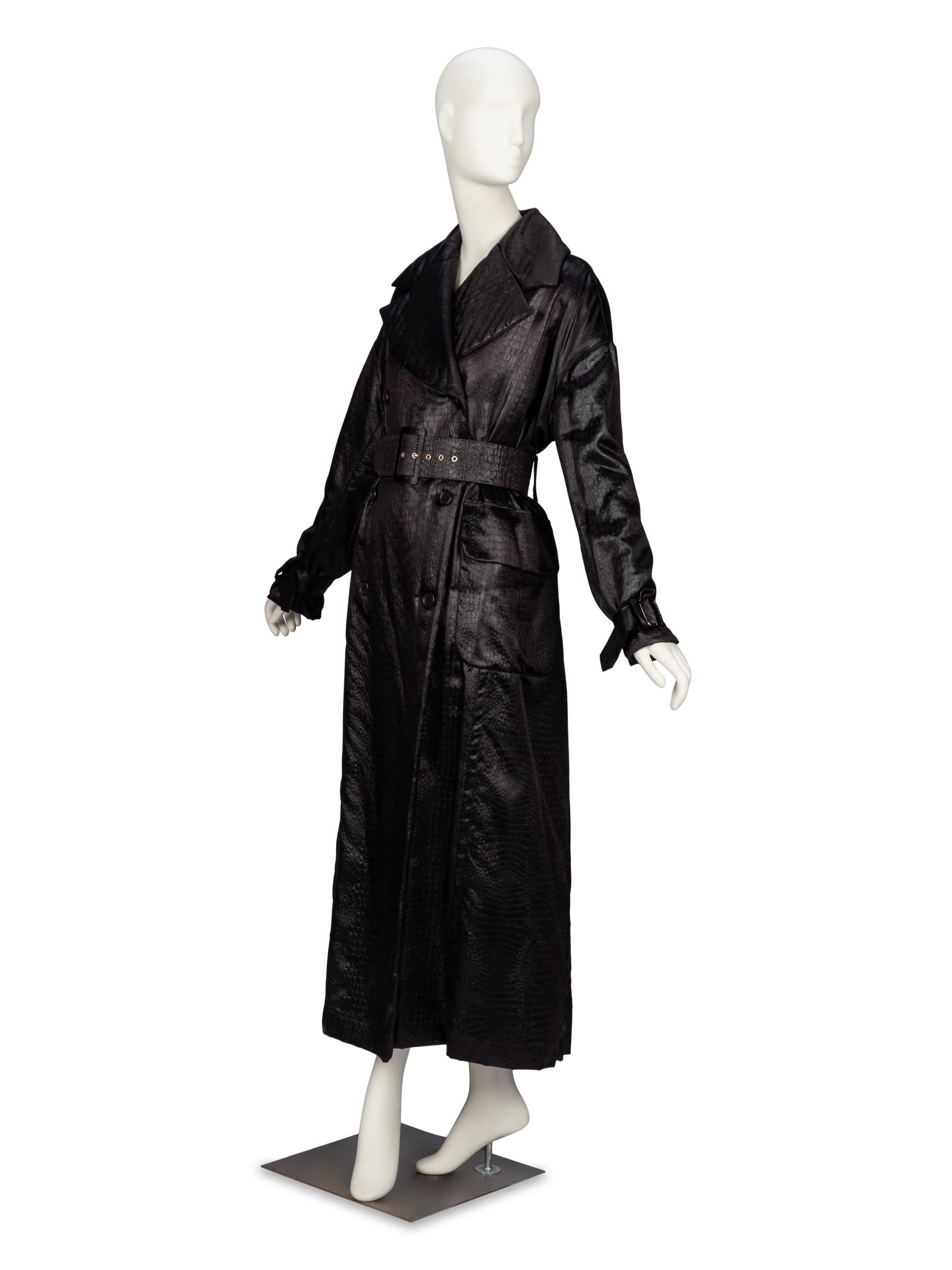Dolce & Gabbana, Croc-Embossed Belted Coat