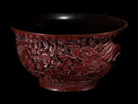 Three Chinese Carved Cinnabar Lacquer Wares