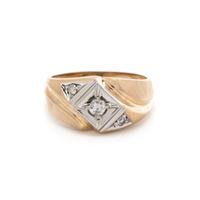BICOLOR GOLD AND DIAMOND RING