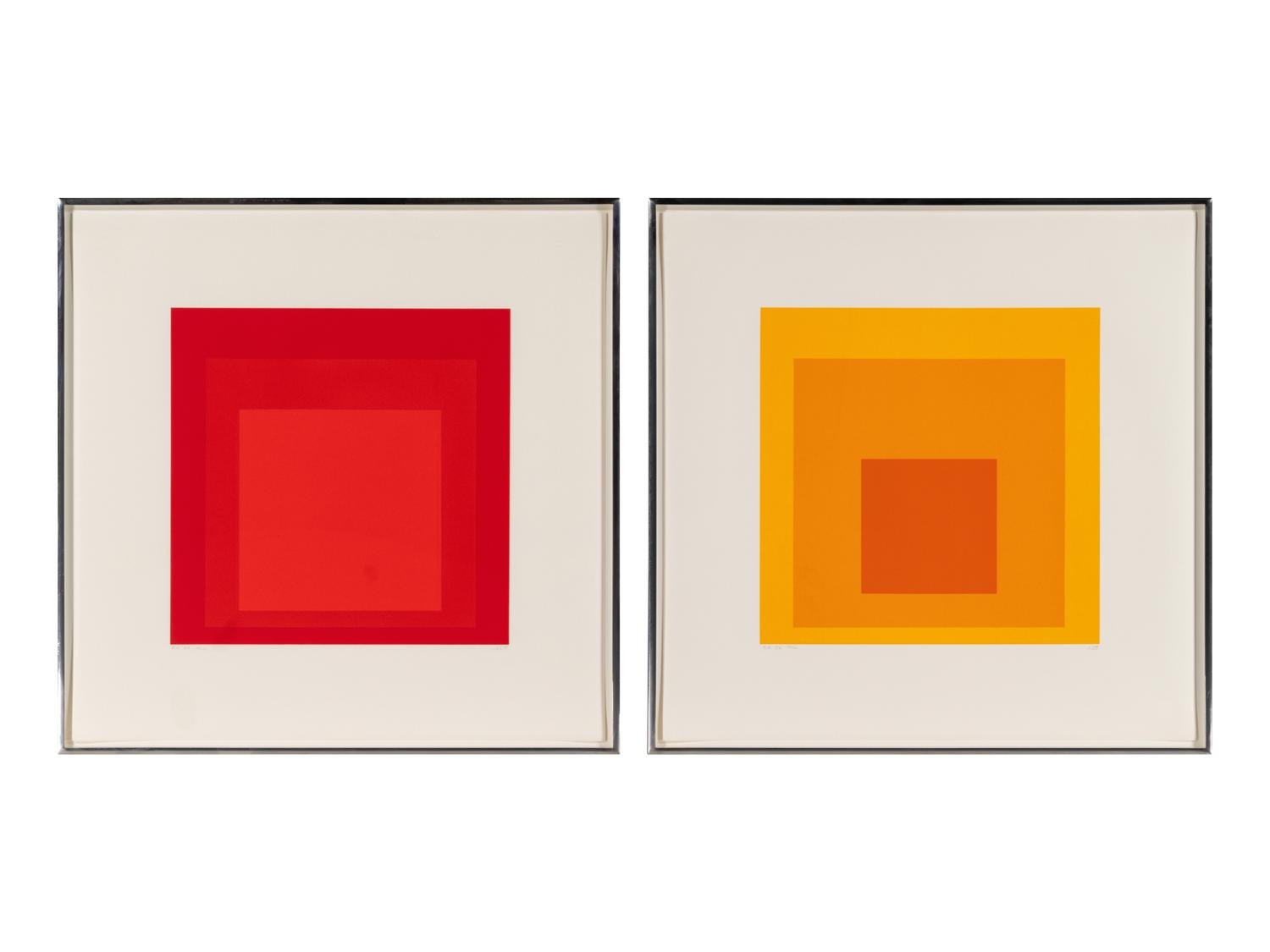 Homage to the Square: Edition Keller Ia-Ik (complete portfolio of ten screenprints, with text and portfolio case ), 1970