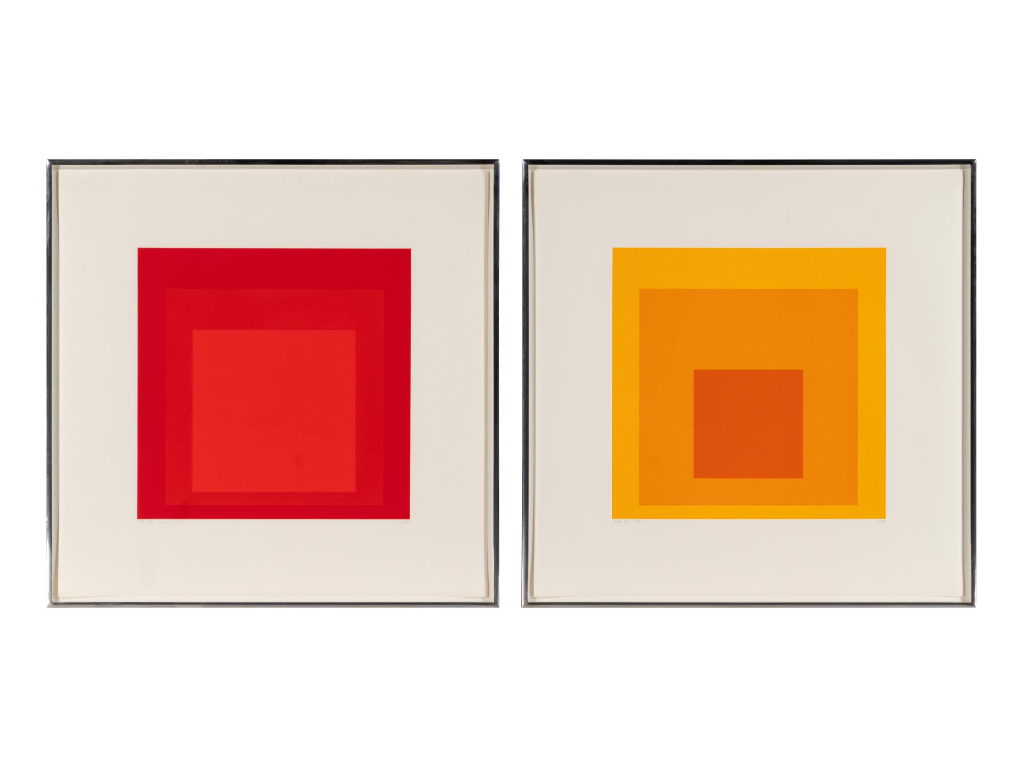 Homage to the Square: Edition Keller Ia-Ik (complete portfolio of ten screenprints, with text and portfolio case ), 1970