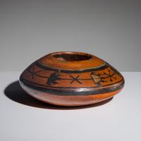 Annie Healing Nampeyo, Attributed (Hopi-Tewa, 1884-1968) — Redware Polychrome Pottery Jar, with Bear Paws