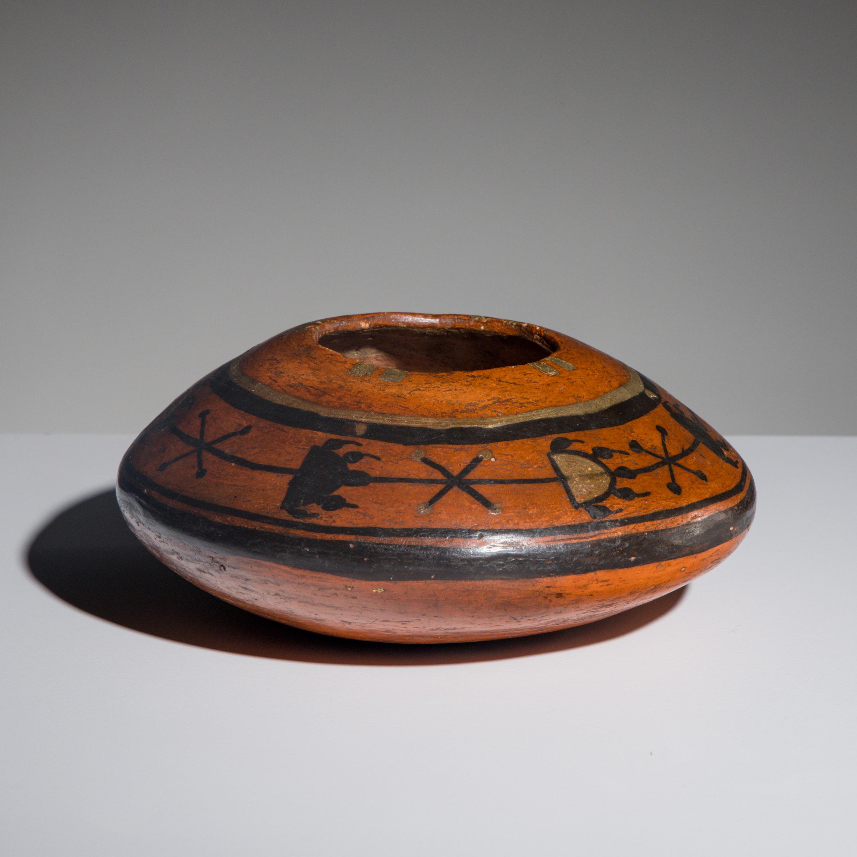 Annie Healing Nampeyo, Attributed (Hopi-Tewa, 1884-1968) — Redware Polychrome Pottery Jar, with Bear Paws