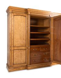 A Large English Bird's Eye Maple Wardrobe