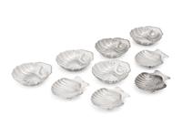 A Set of Four Tiffany and Co. Silver Shell-Form Salt Dishes