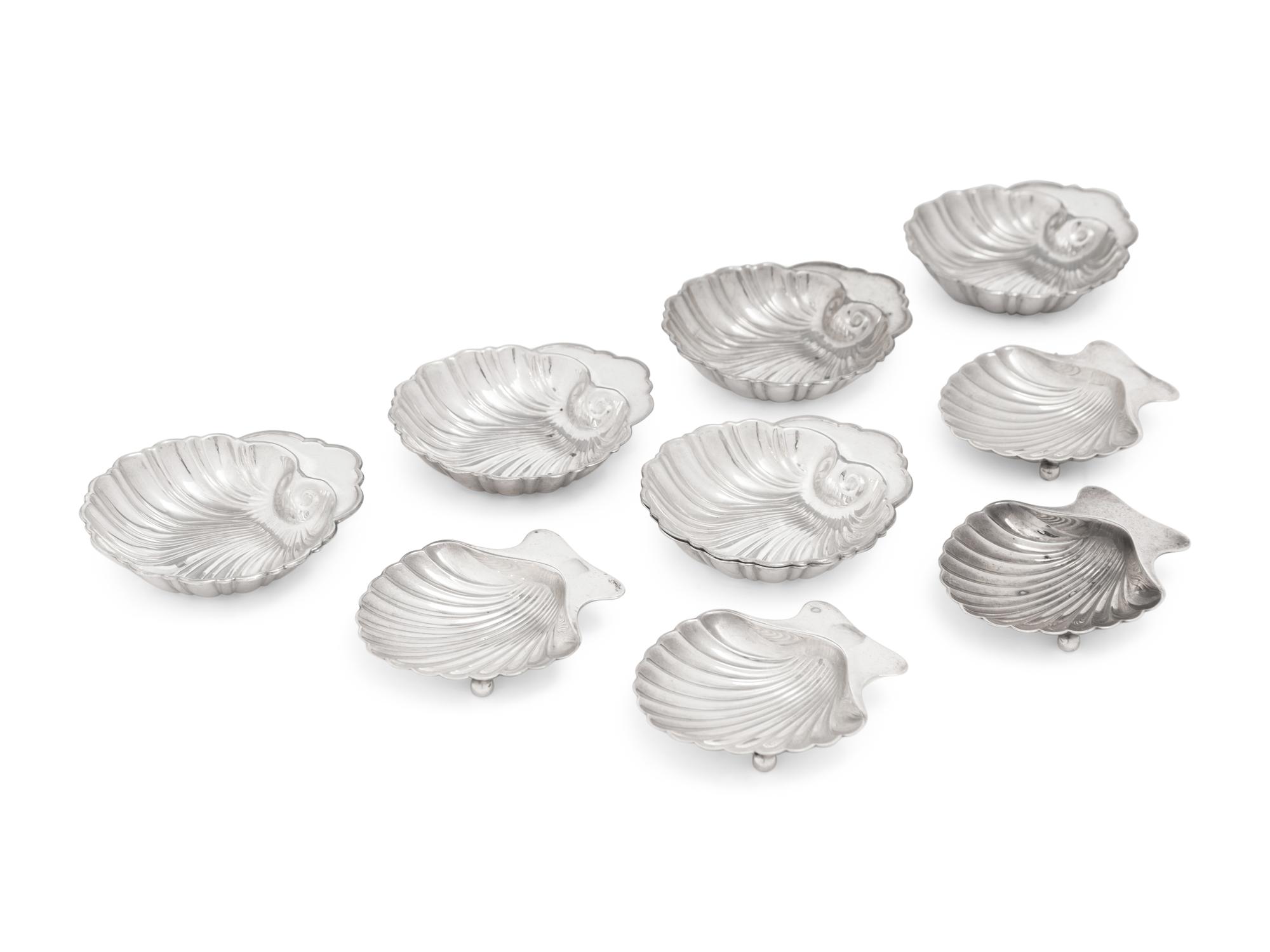 A Set of Four Tiffany and Co. Silver Shell-Form Salt Dishes