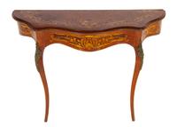 A Louis XV Gilt Bronze Mounted Marquetry Console Table — LATE 18TH CENTURY