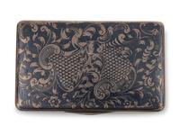 Two Russian Niello Silver Snuff Boxes