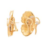 BUCCELLATI, TRICOLOR GOLD BUTTERFLY CLIP EARRINGS