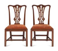 A Pair of George III Mahogany Dining Chairs