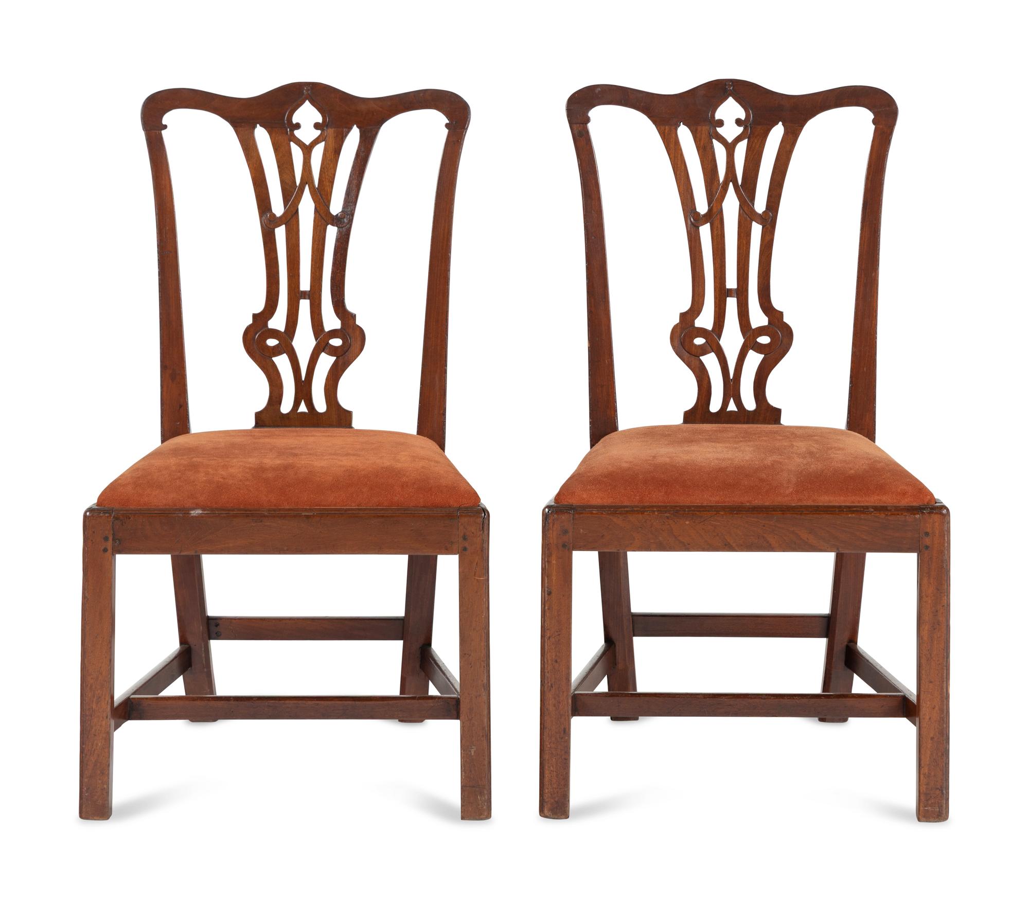 A Pair of George III Mahogany Dining Chairs