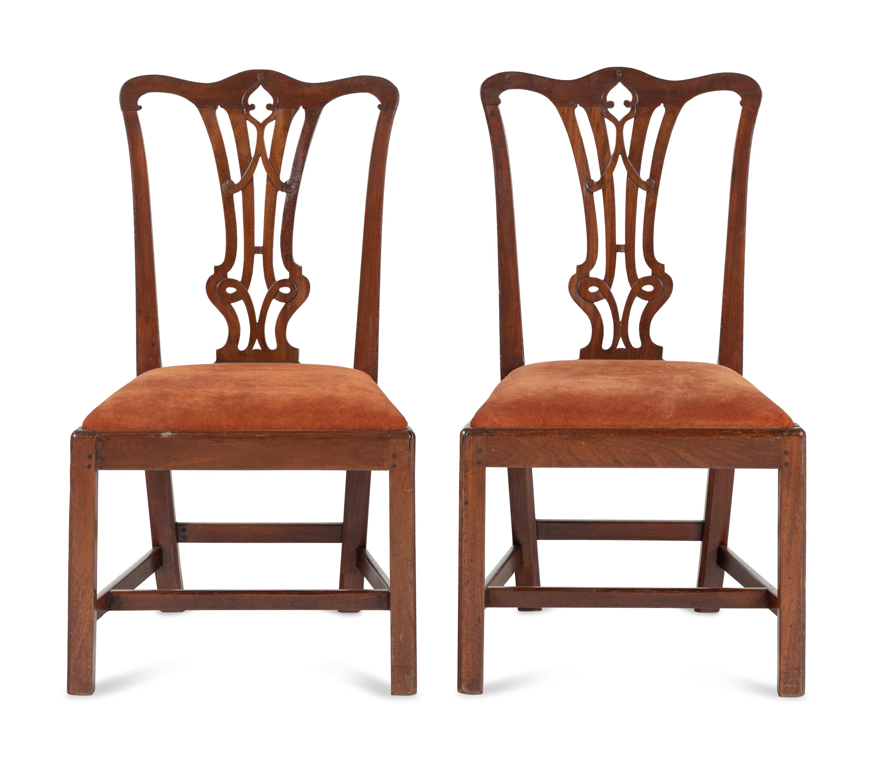 A Pair of George III Mahogany Dining Chairs