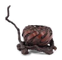 A Japanese Ikebana Bamboo Flower Arranging Basket