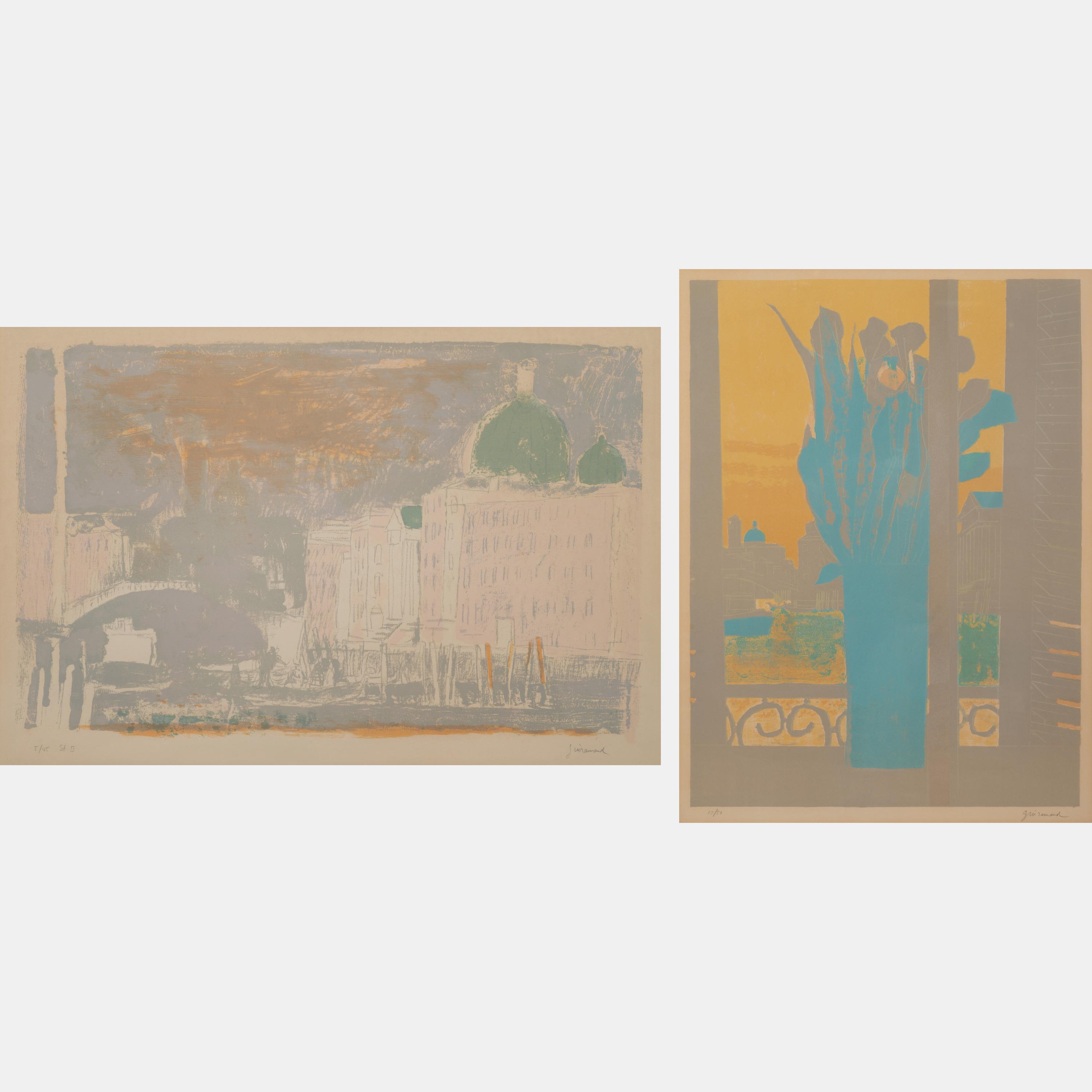 Bouquet a la Fenetre and Venice: Le Soir (a pair of works)