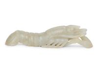 A Chinese Carved White Jade Crawfish — 20TH CENTURY