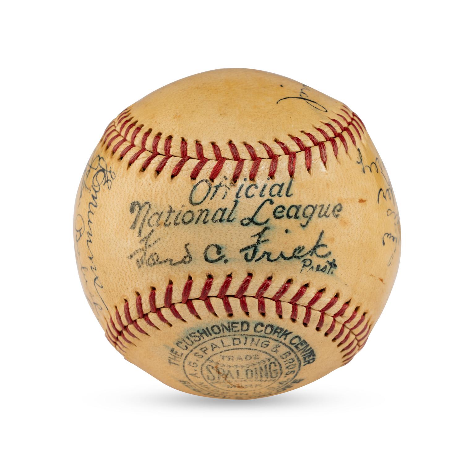 A 1935 Brooklyn Dodgers Team Signed Autograph Baseball (PSA Letter of Authenticity)