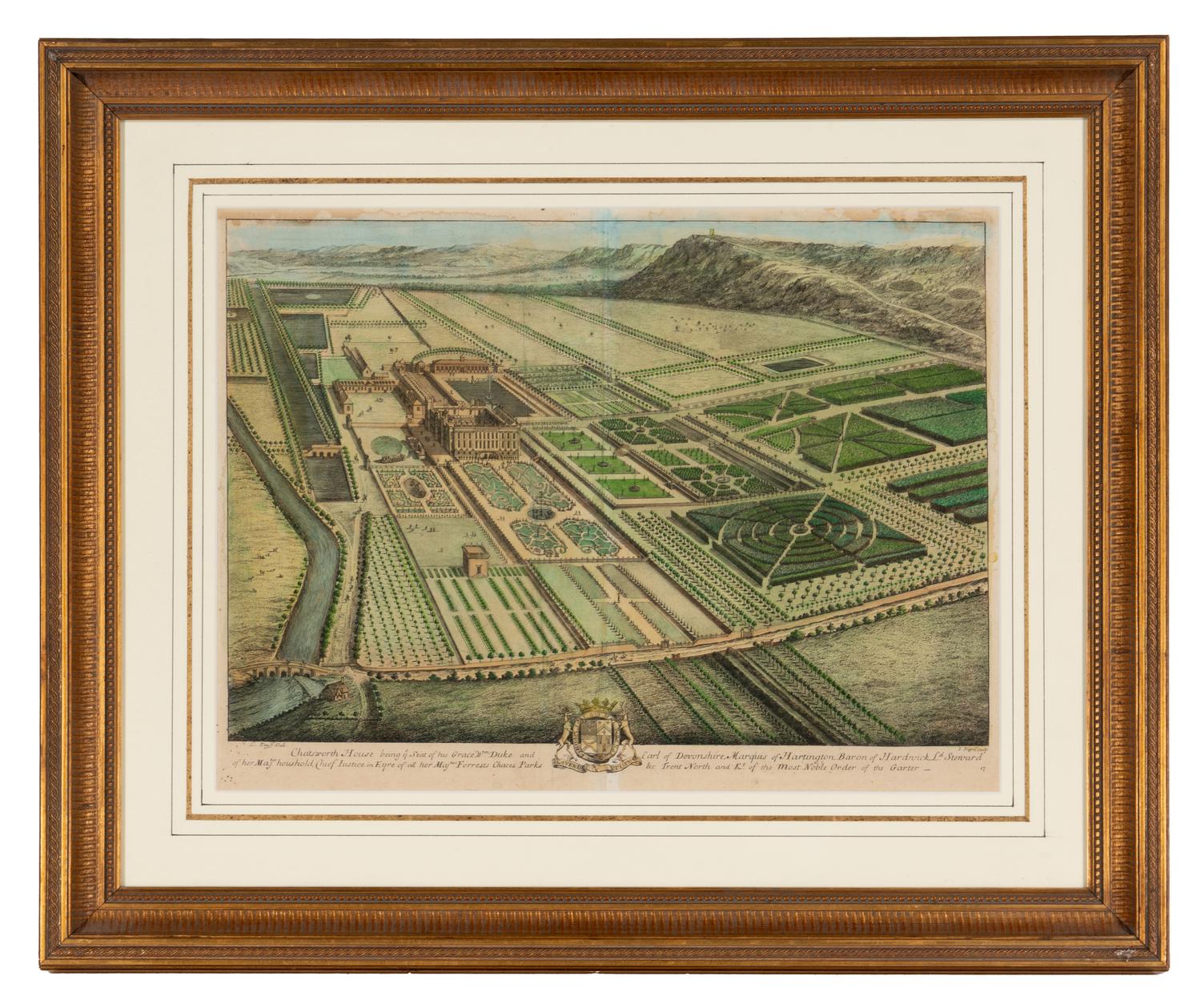 A Set of Eight Hand-Colored Engravings