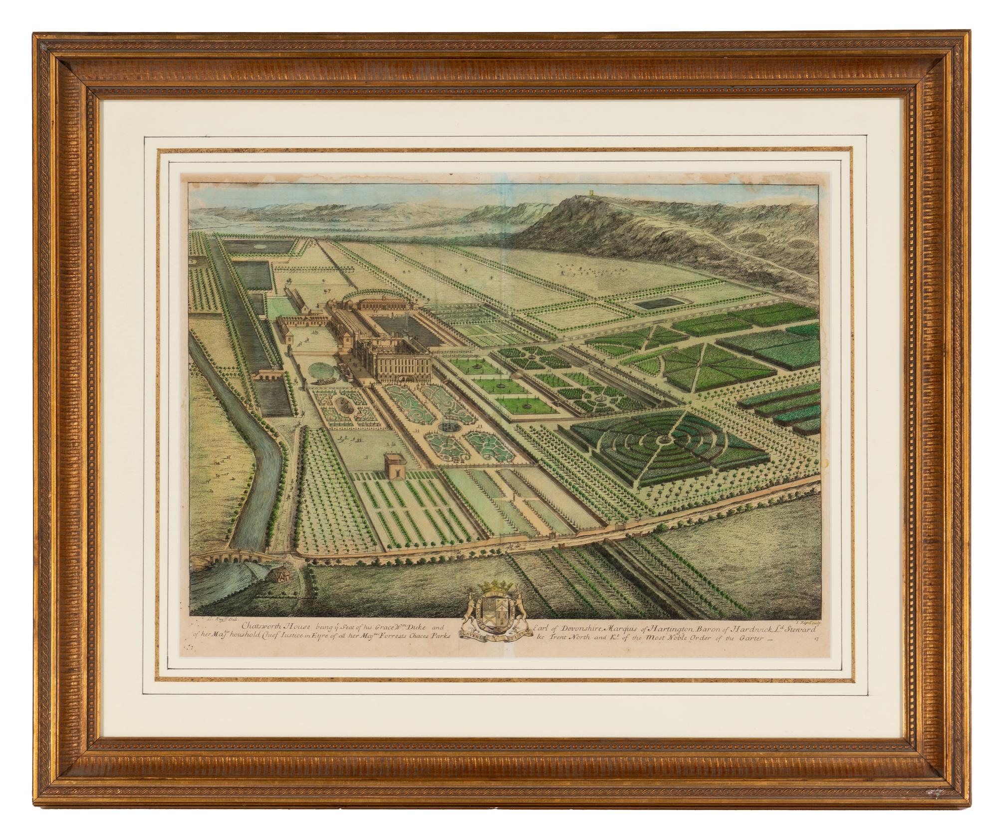 A Set of Eight Hand-Colored Engravings