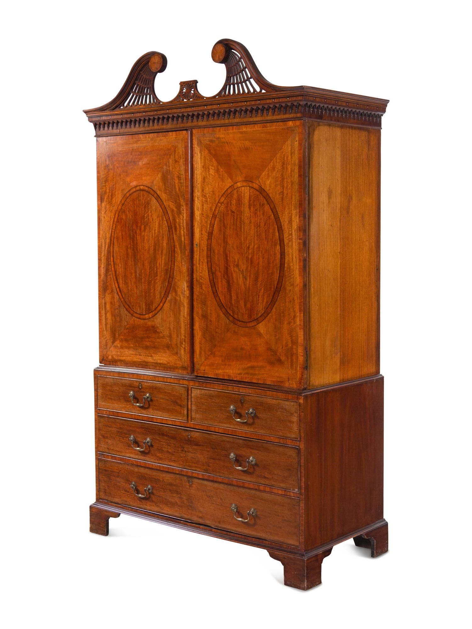A George III Mahogany Linen Press