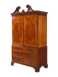 A George III Mahogany Linen Press