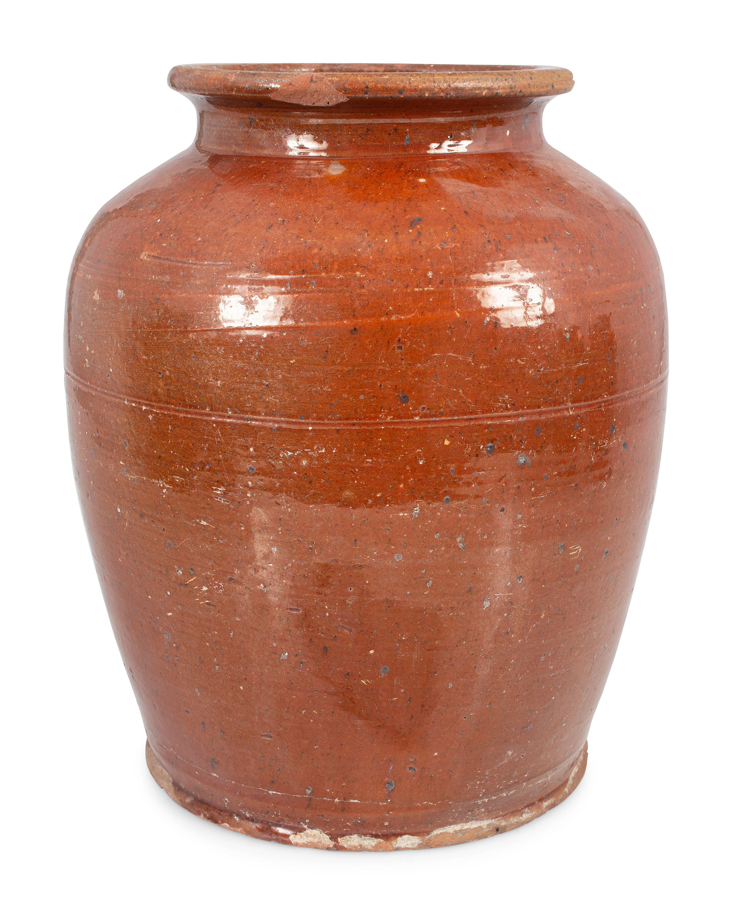 Six Redware Jars