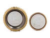 Two Parian Ware Roundels
