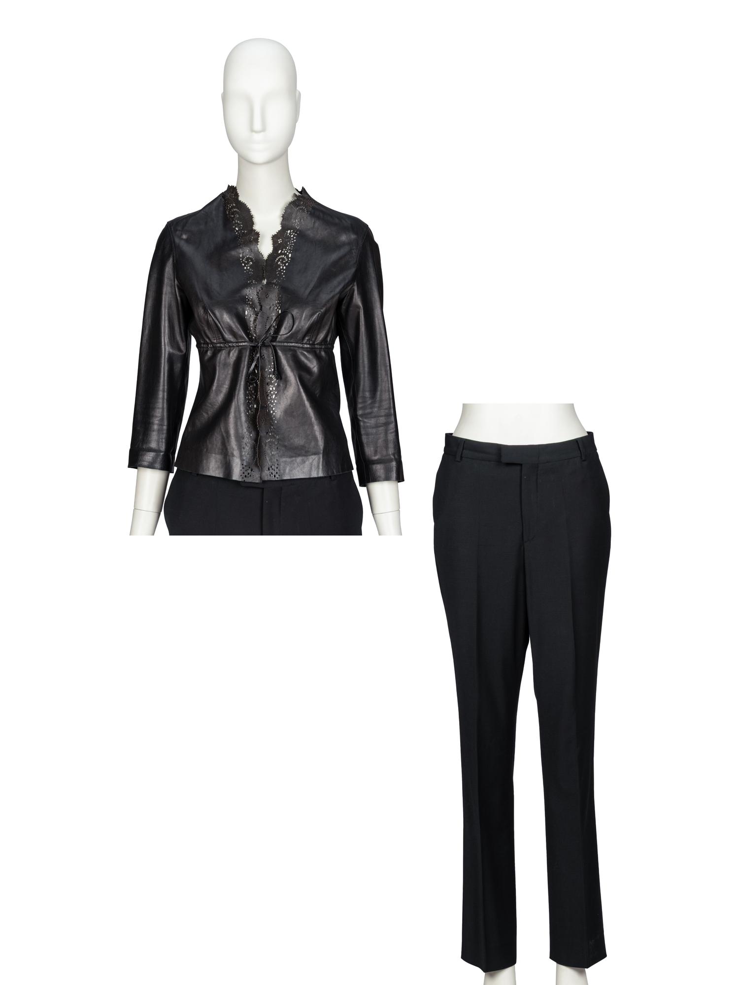 Tom Ford for Gucci, Leather Top & Wool Pants