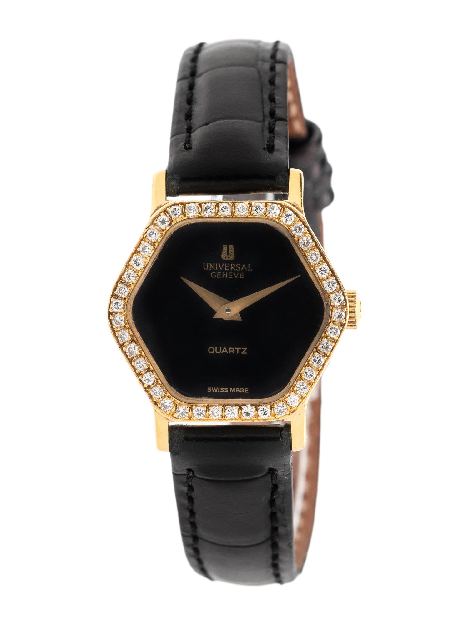 UNIVERSAL GENEVE, 18K YELLOW GOLD AND DIAMOND WATCH