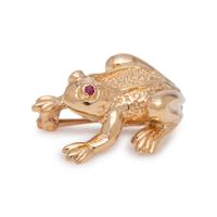 COLLECTION OF YELLOW GOLD ANIMAL BROOCHES