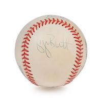 A Nolan Ryan, George Brett, Robin Yount and Orlando Cepeda 1999 Hall of Fame Signed Autograph Baseball (Beckett Authentication Services Letter)