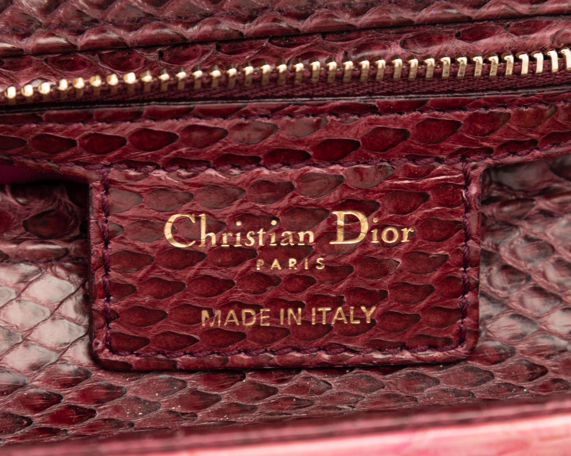 Christian Dior Multicolored Python Small Lady Dior Bag, 2012