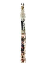 Two Carved and Painted Aboriginal Staffs