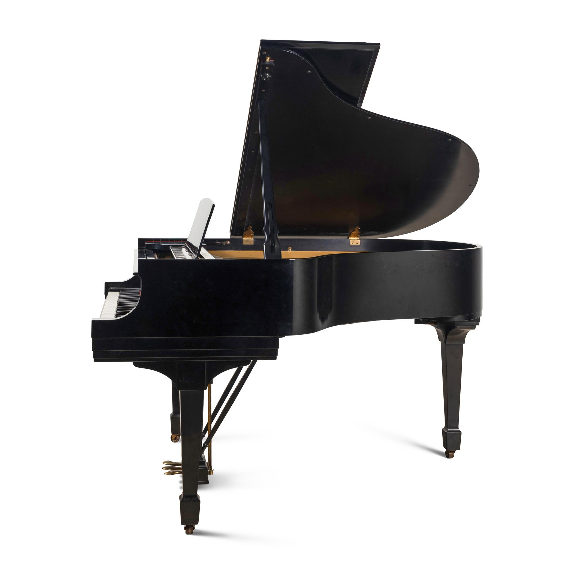 A Steinway and Sons Black Lacquer Model-M Grand Piano
