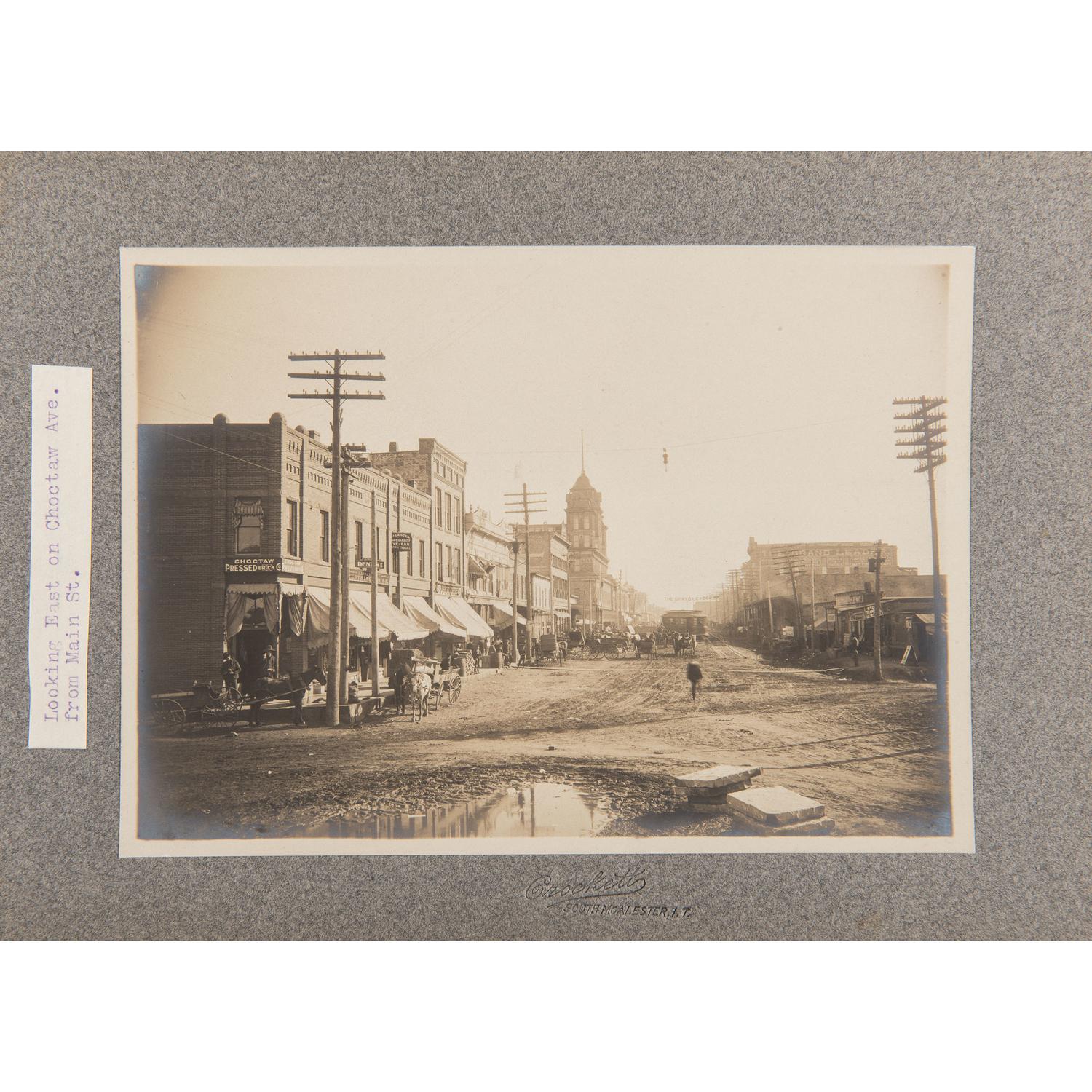 Indian Territory Traction Company, Fantastic Photo Album Showing Railroad Construction and Early Oklahoma Towns