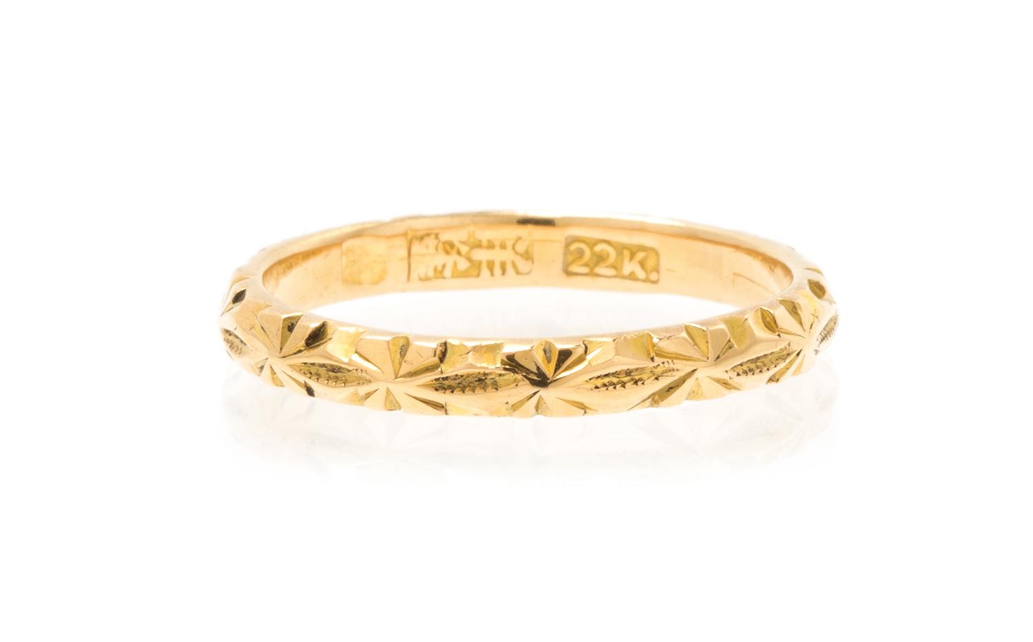A Collection of 22 Karat Yellow Gold Jewelry, 9.80 dwts.