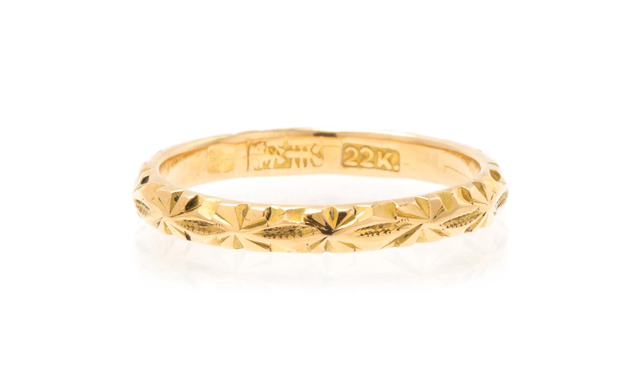 A Collection of 22 Karat Yellow Gold Jewelry, 9.80 dwts.