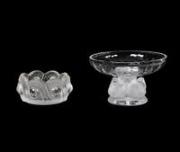 Two Lalique Molded and Frosted Glass Articles