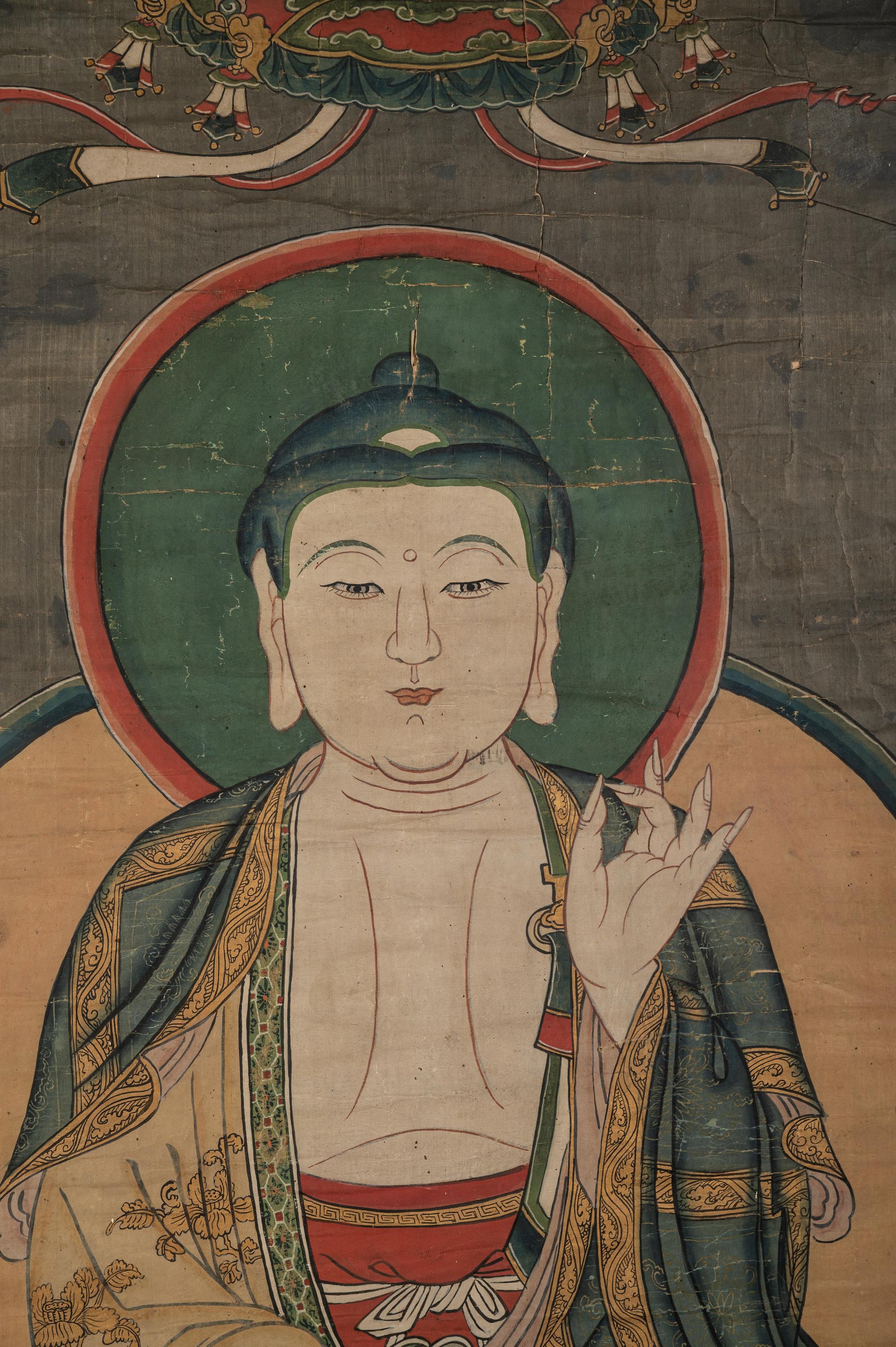 A Daoist Water and Land Ritual Painting Floor Screen