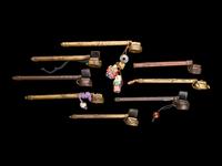 Eight Japanese 'Seal' Portable Writing Sets, Yatate