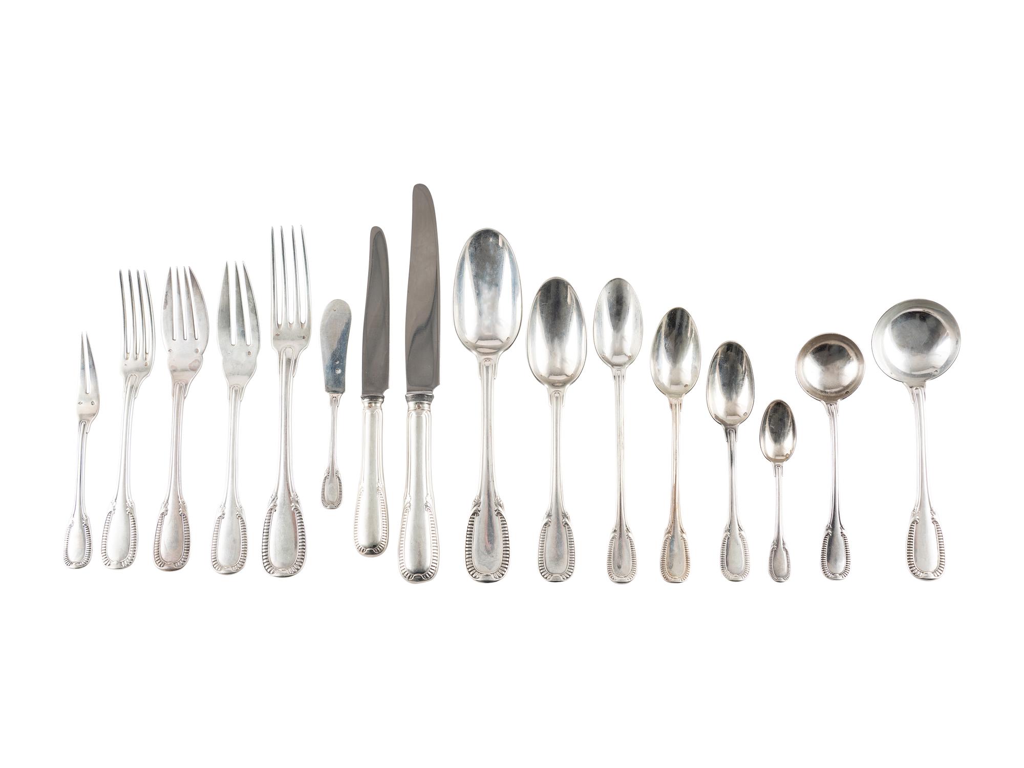 A French Silver Flatware Service