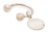 A Pair of Tiffany & Co. Sterling Silver Key Rings, 1.25" x 1.25".
