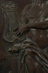 A French Bronze Relief Plaque Depicting Orpheus in Hades