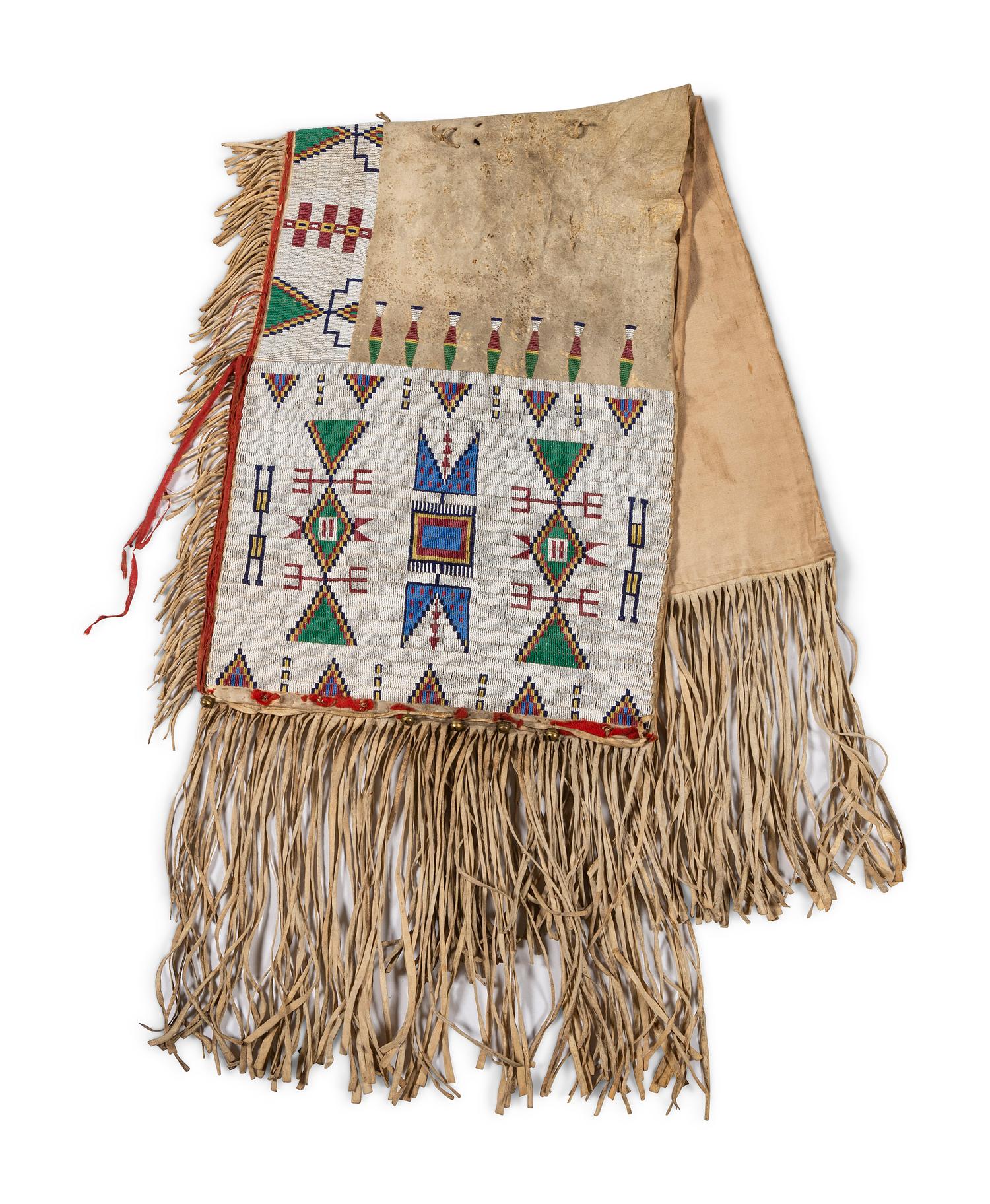 Sioux Beaded Hide Saddlebags