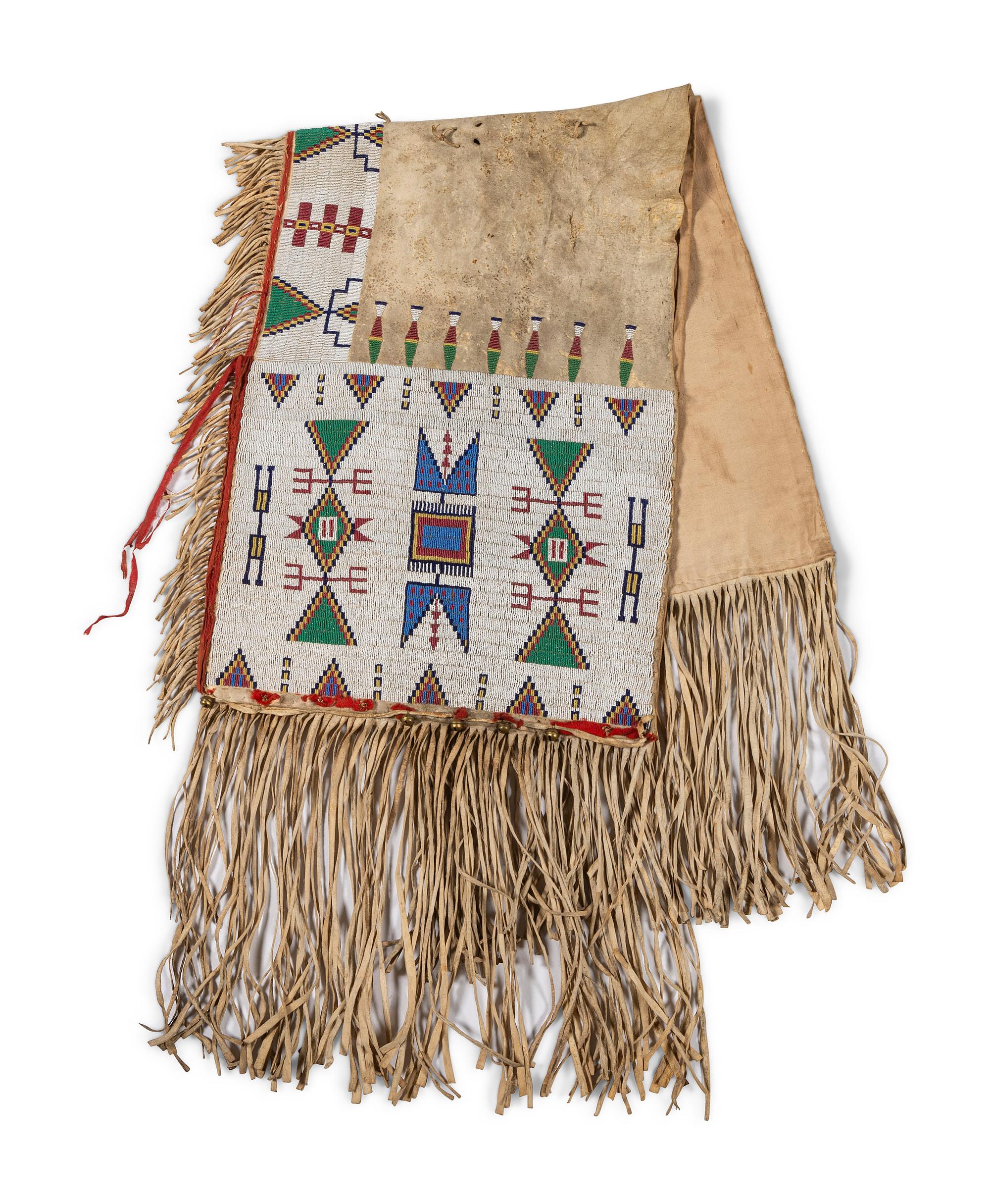 Sioux Beaded Hide Saddlebags