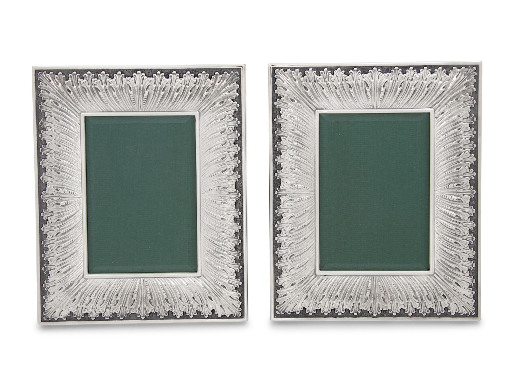 A Pair of Buccellati Silver Picture Frames