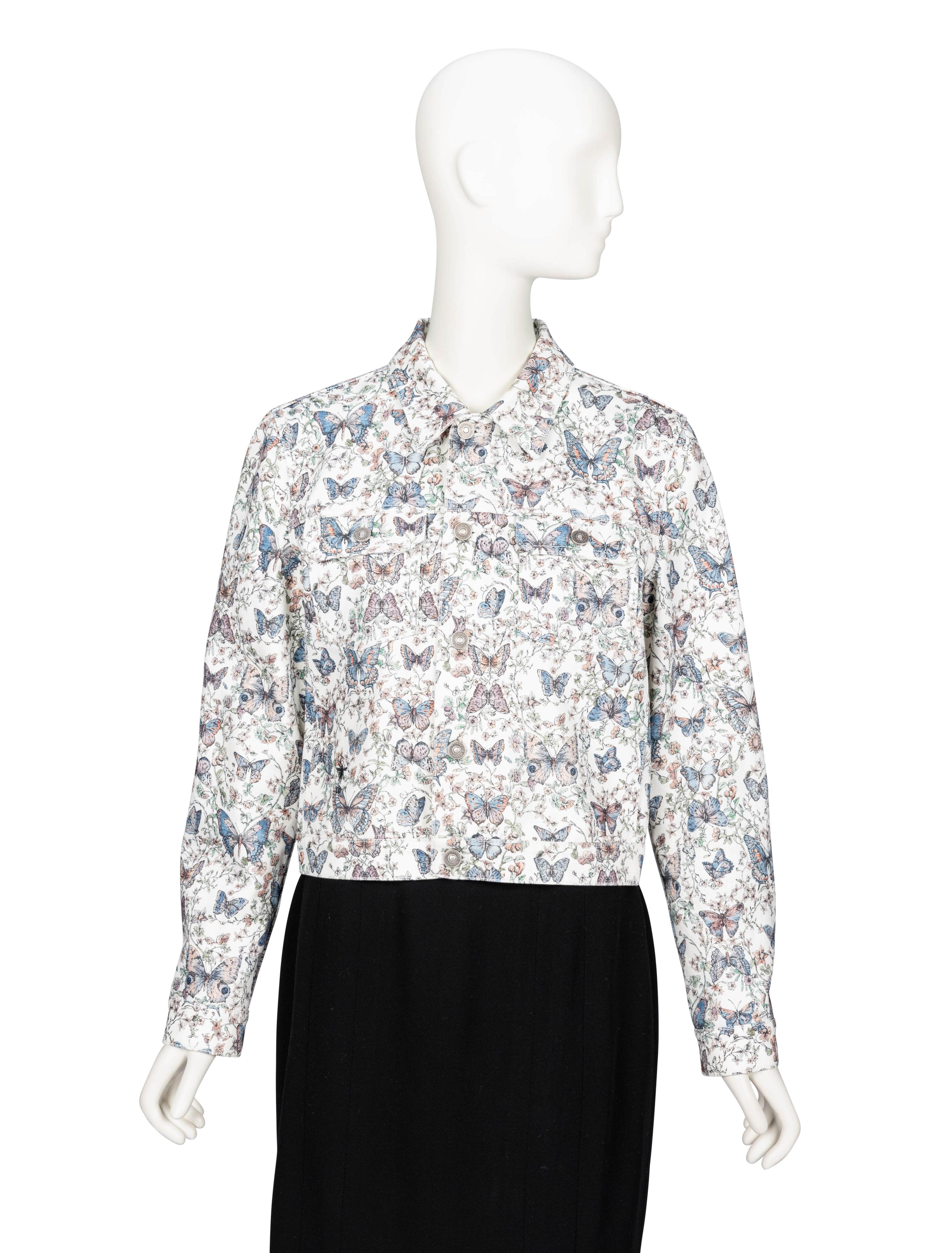 Christian Dior, Butterfly-Print Denim Jacket
